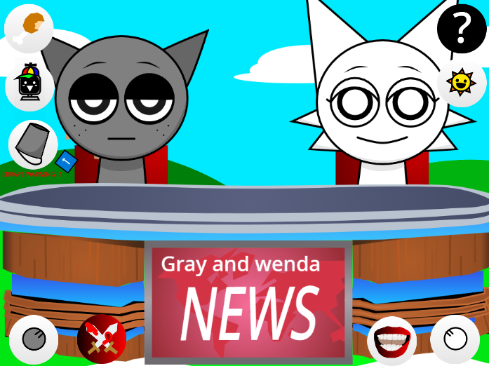 Sprunki Talking Gray & Wenda News - The Chaotic News Desk Mod That's Breaking the Internet