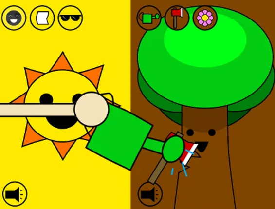 Sprunki Talking Mr Sun and Mr Tree - A Hilarious Clash of Light and Shadow!